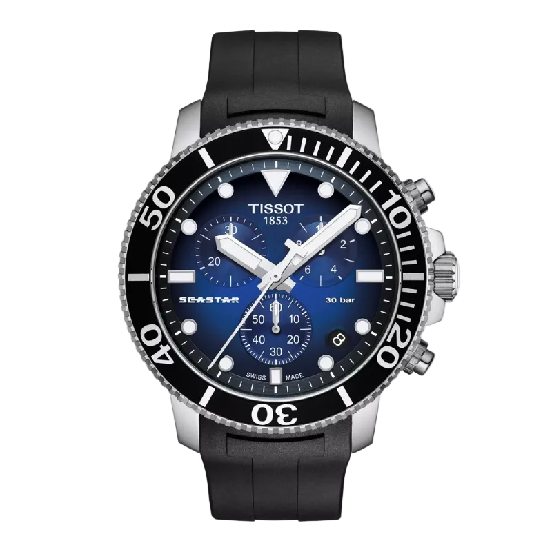 Tissot Seastar 1000 Chronograph - Dark Blue Dial (Rubber Strap) T120.417.17.041.00