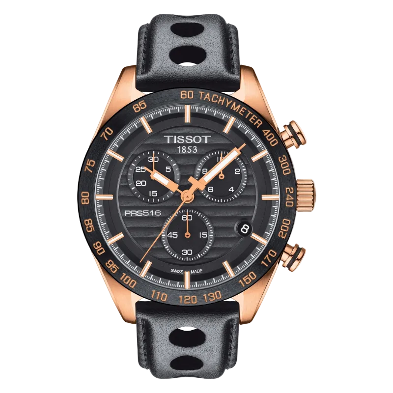 Tissot PRS 516 Chronograph 42 mm -  Black & Rose Gold T100.417.36.051.00