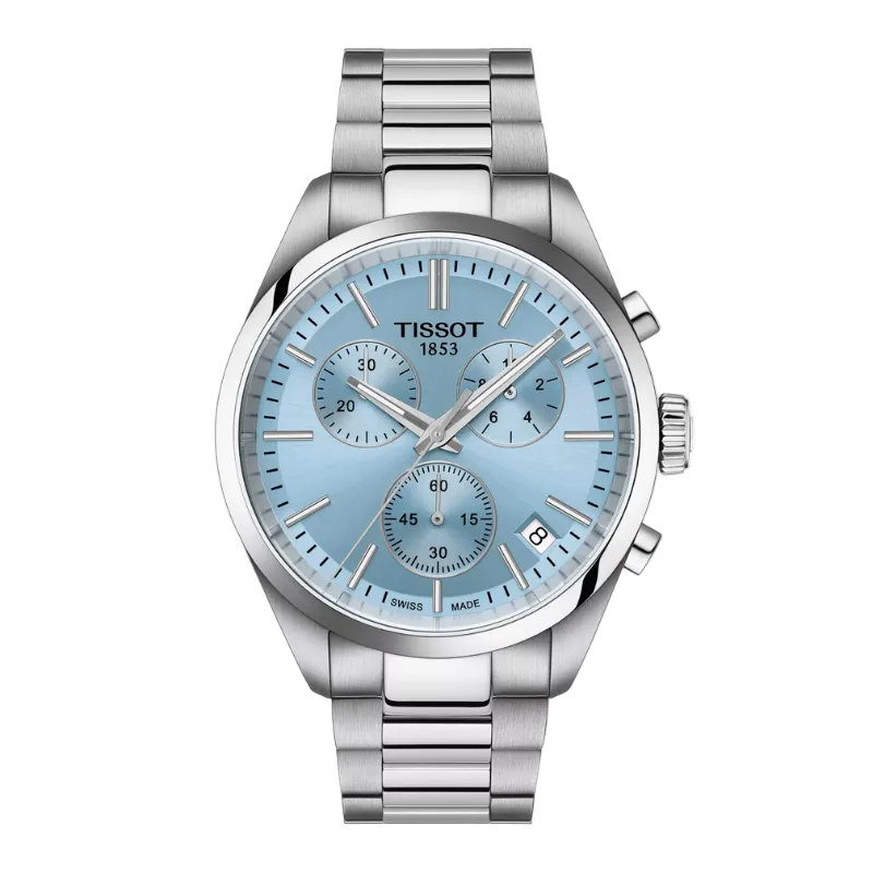 Tissot PR 100 Chronograph 40 mm – Ice Blue T150.417.11.351.00
