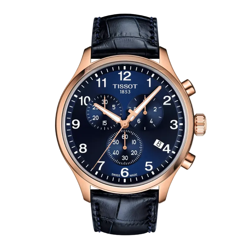 Tissot Chrono XL Classic 45 mm – Blue & Rose Gold T116.617.36.042.00
