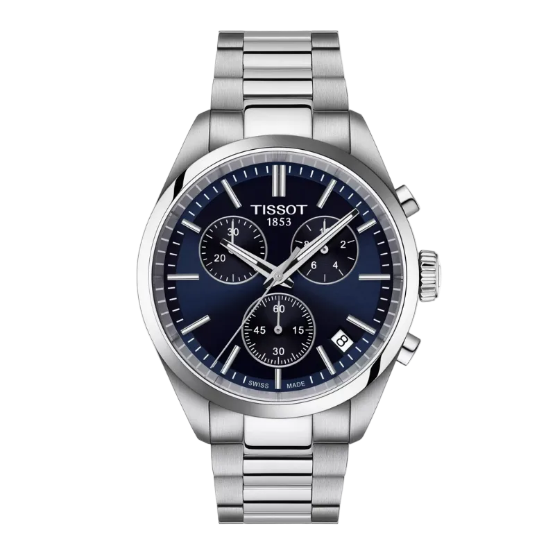 Tissot PR 100 Chronograph 41 mm – Zils T101.417.11.041.00