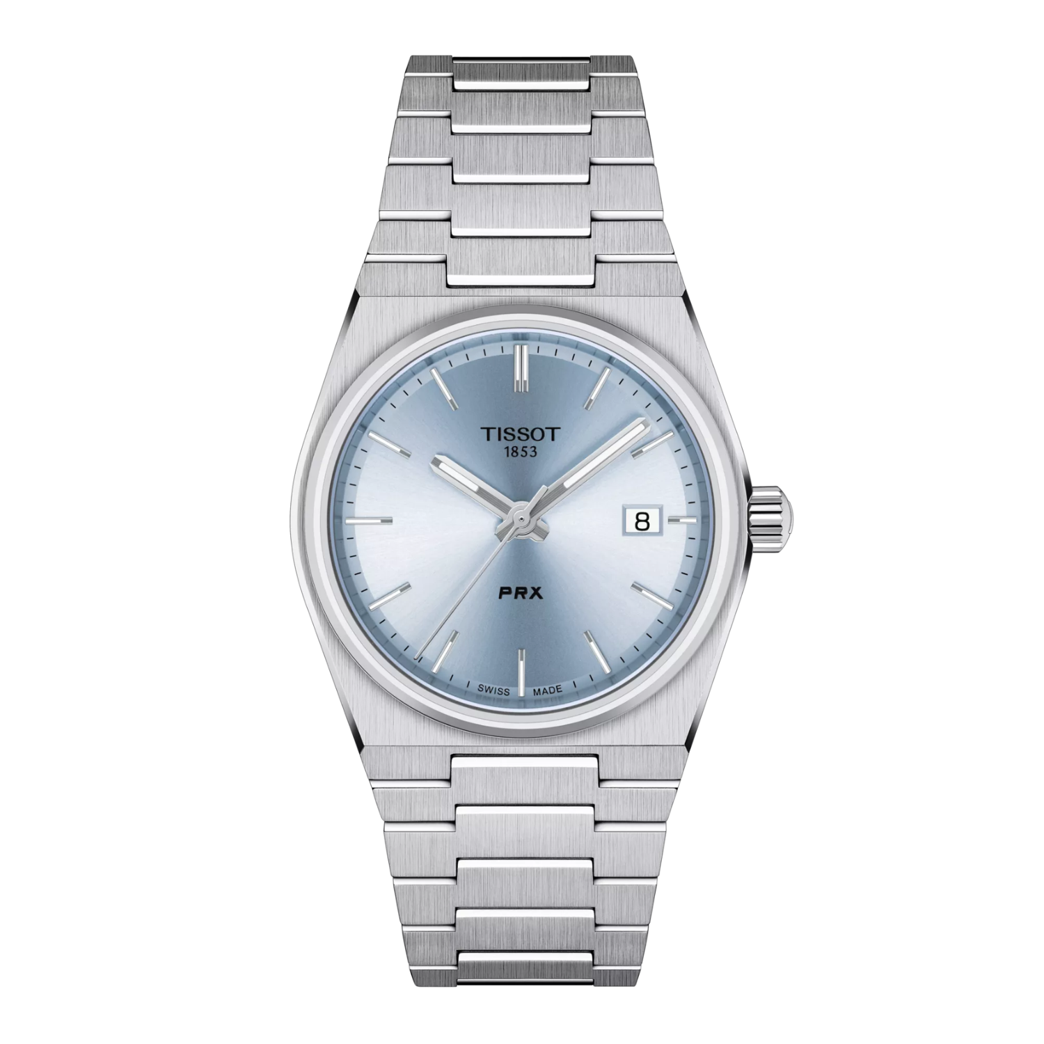 Tissot PRX kvarca pulkstenis gaiši zilā krāsā, 35 mm