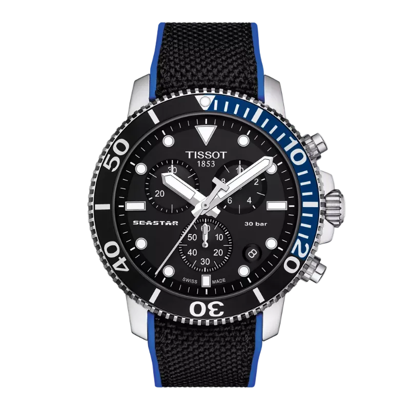 Tissot Seastar 1000 Chronograph 45.5 mm Black  – (Two-Tone) Bezel  T120.417.17.051.03