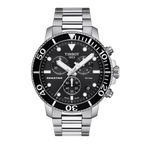 Tissot Seastar chronograph T120.417.11.051.00 with black dial and steel bracelet