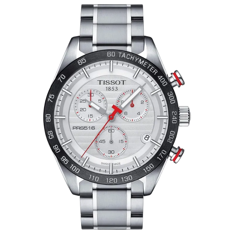 Tissot PRS 516 Chronograph 42 mm – Sudraba T100.417.11.031.00
