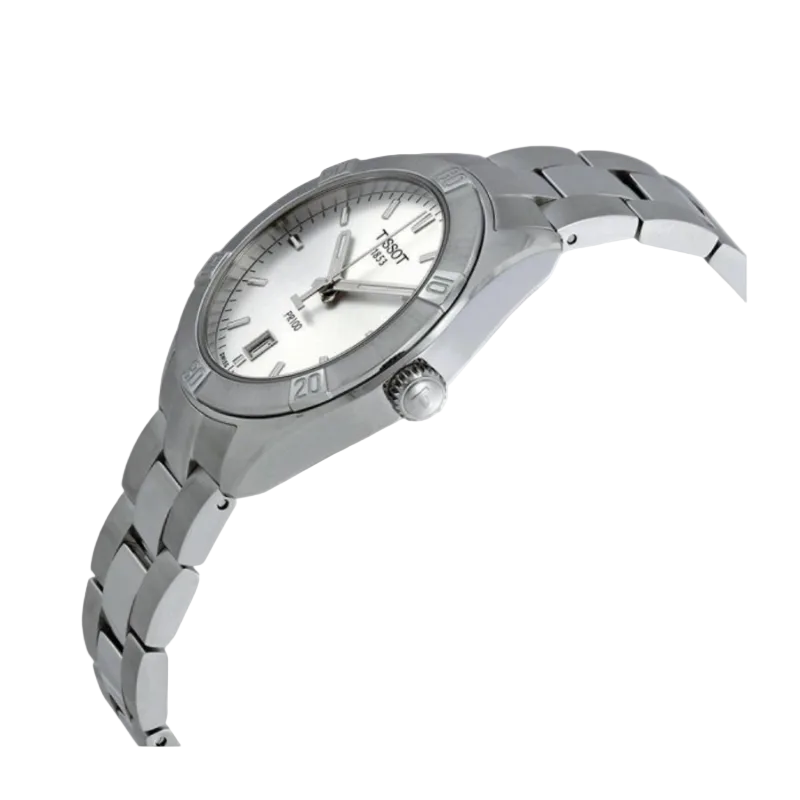 Tissot PR 100 Sport Chic 36 mm – Sudraba ciparnīca T101.910.11.031.00