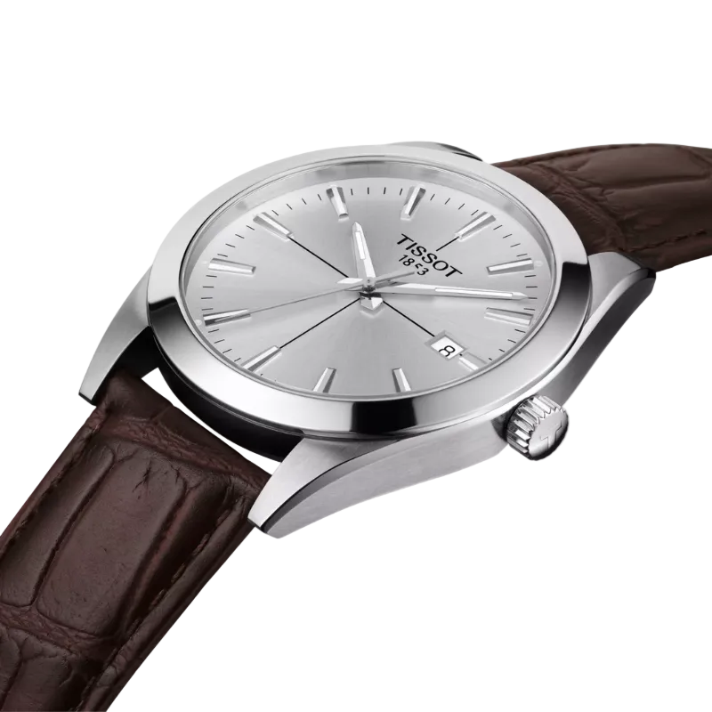 Tissot Gentleman - Silver Dial (Leather Strap)