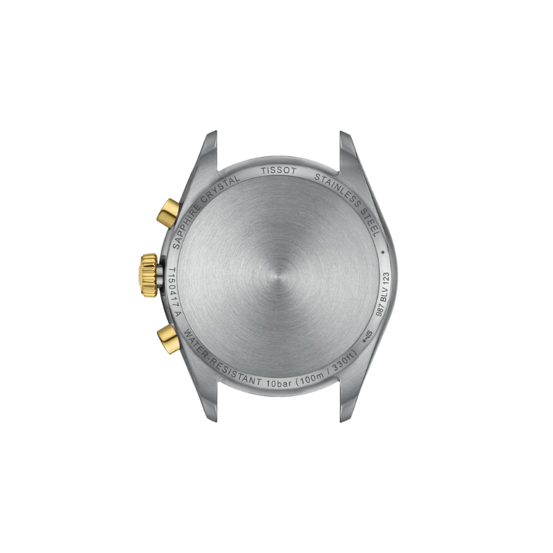 Tissot PR 100 Chronograph 40 mm – Silver & Gold T150.417.22.031.00