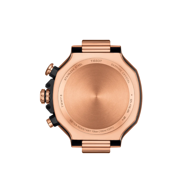 Tissot T-Race Chronograph Rose Gold and Black 45mm