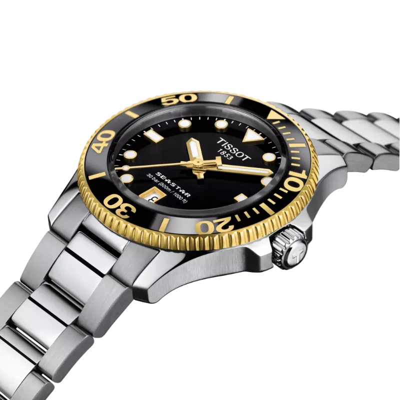 Tissot Seastar 1000 36 mm Black and Gold