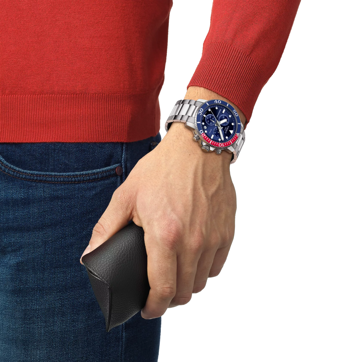 Tissot Seastar 1000 Chronograph - zils (divkrāsu gredzens)