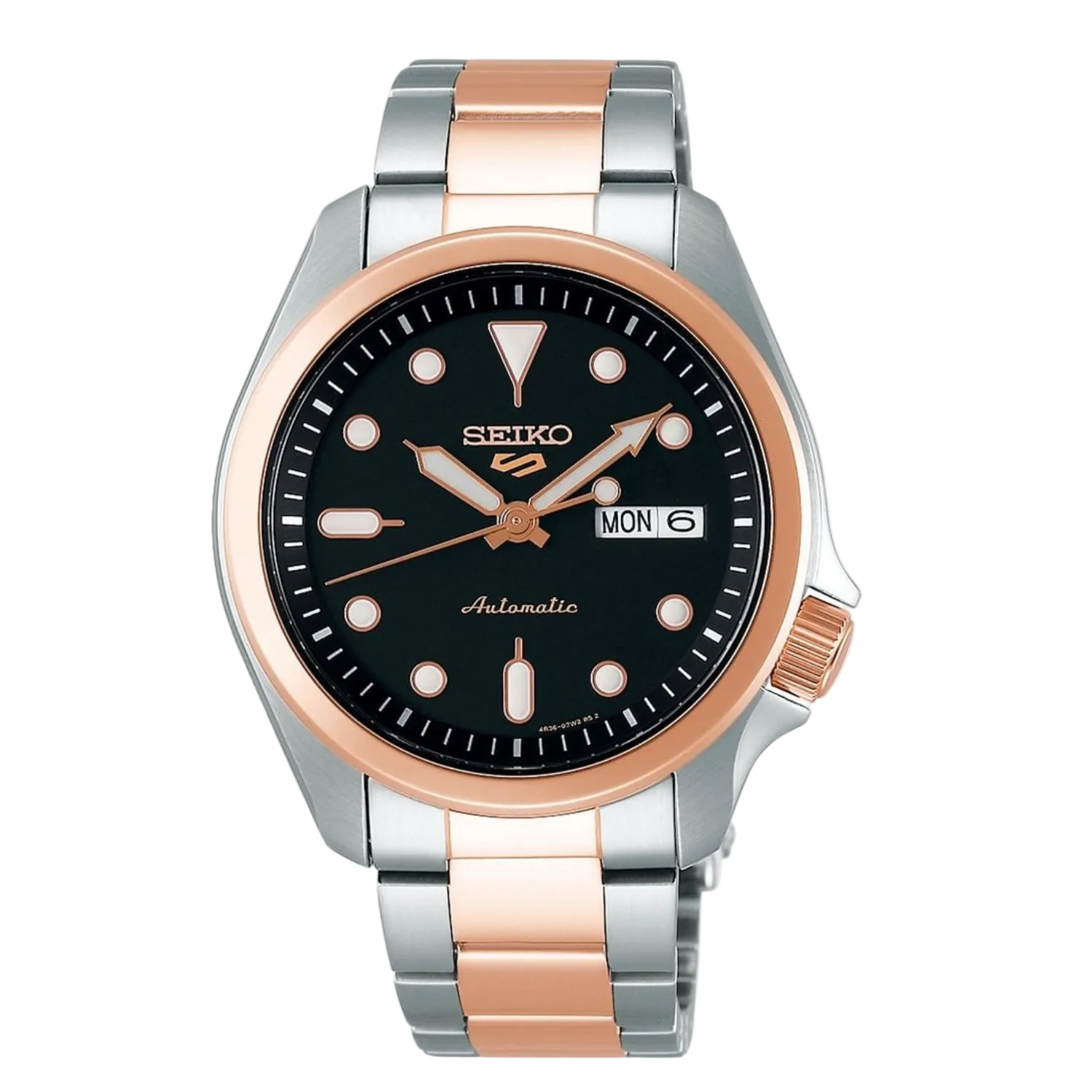 Seiko 5 Sports Automatic - Melns (divkrāsu aproce)