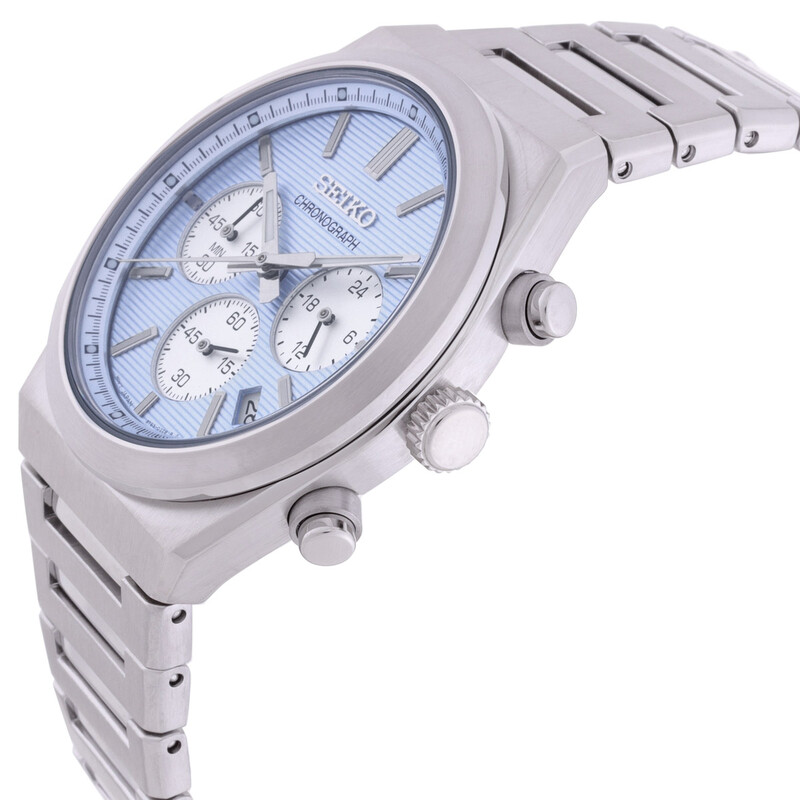 Seiko Chronograph Light Blue Quartz 40mm