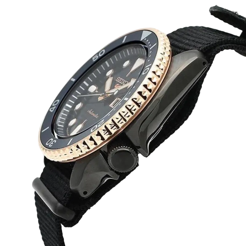 Seiko 5 Sports JDM Blue & Rose Gold