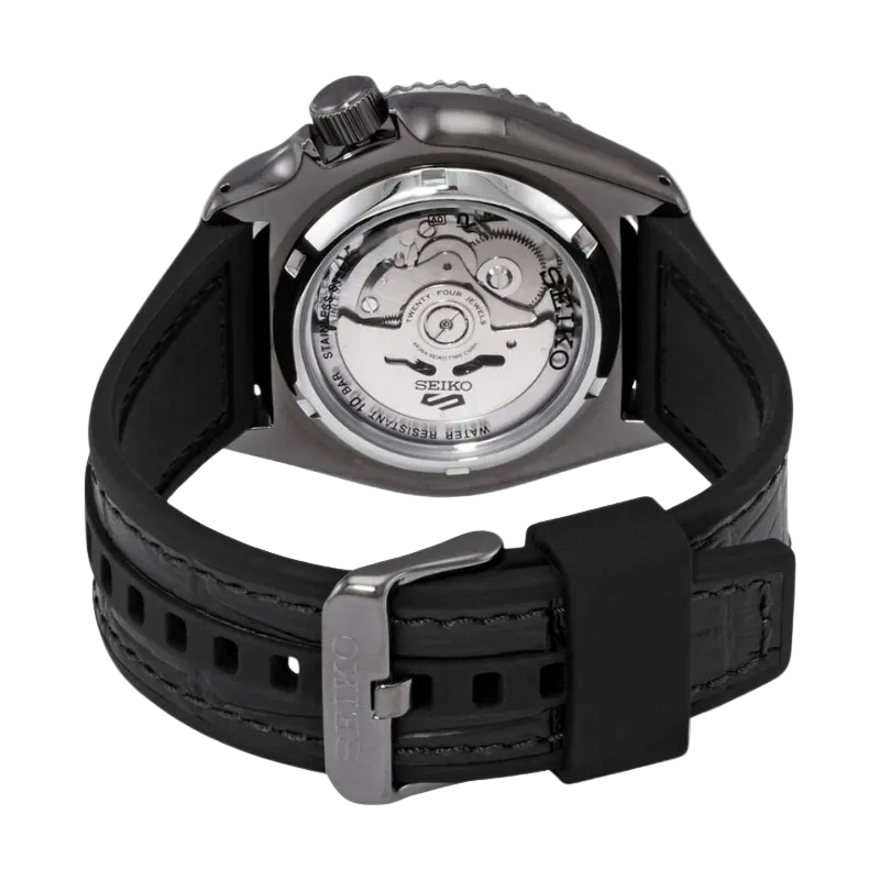 Seiko 5 Sports Automatic - Black (Silicone strap)