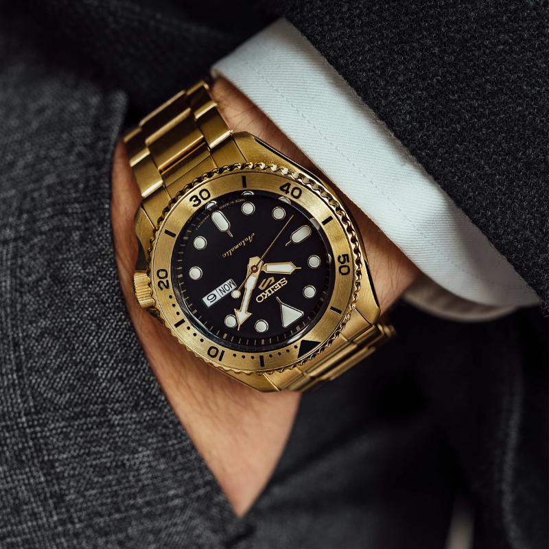 Seiko 5 Sports SKX Gold & Black Automatic
