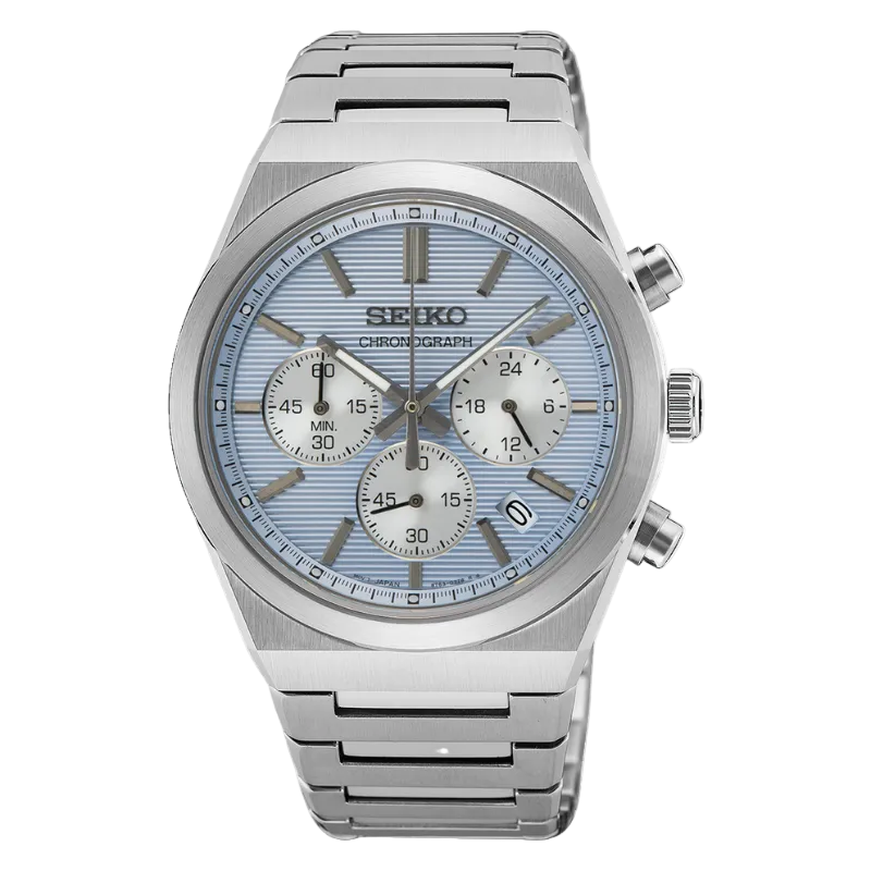 Seiko Chronograph Light Blue Quartz 40mm